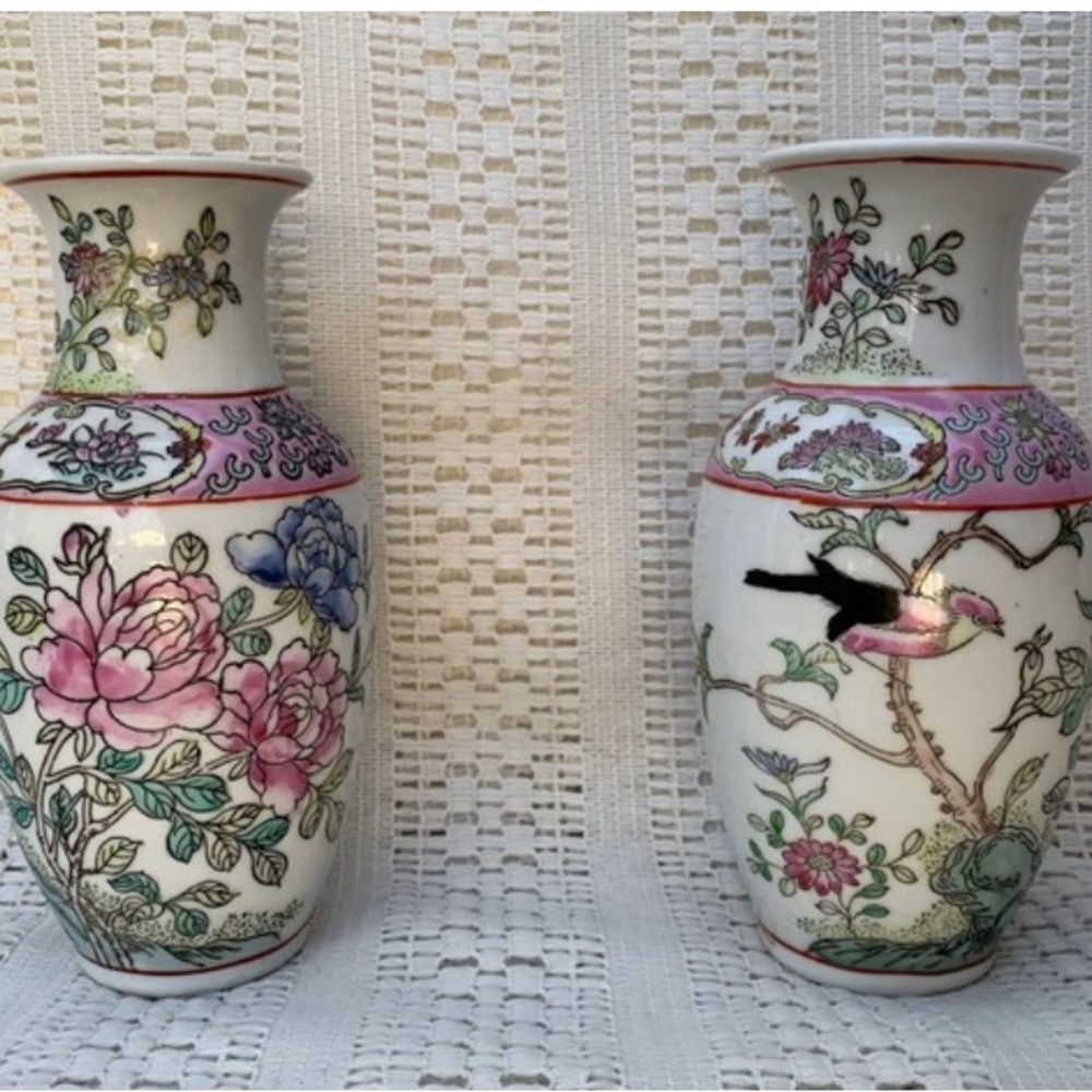 Pair Toyo Birdsong Vases - Picture 9 of 10